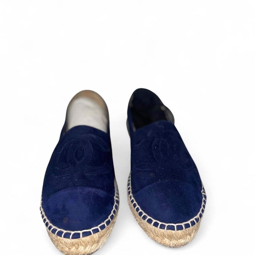 CHANEL Navy Blue Espadrilles